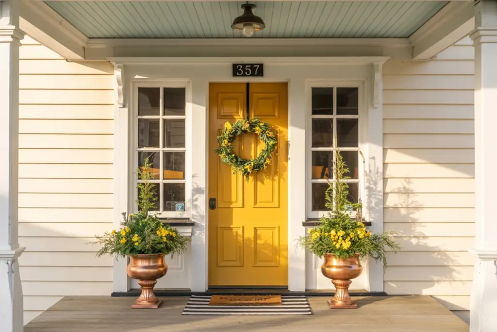 yellow front door