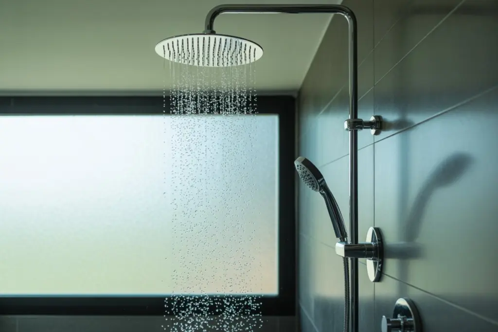 The height of the shower faucet