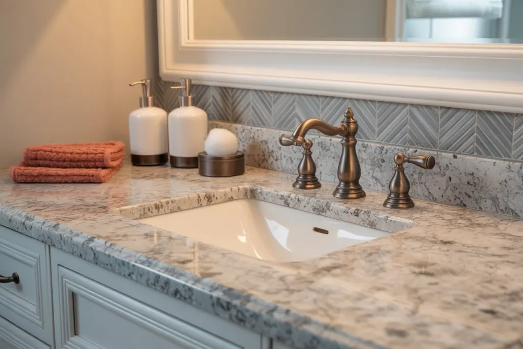granite bathroom countertop