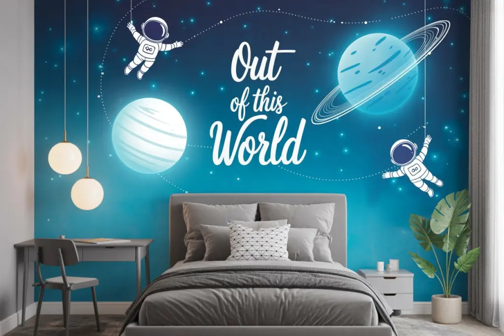 outer space themed room