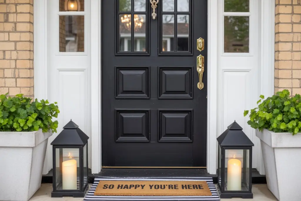 black front door