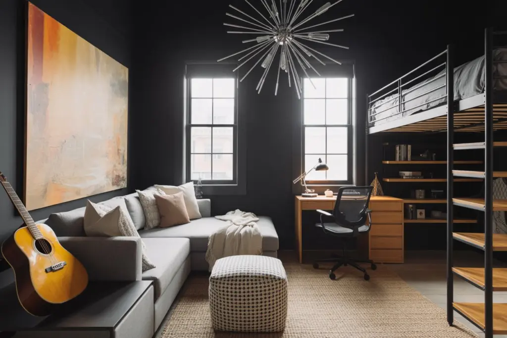 Teenager's room: 12 tips for an amazing design 8 Black in the teenager's room