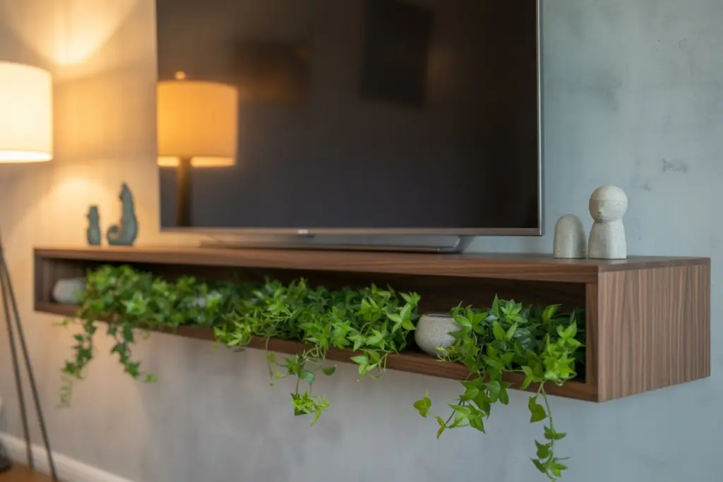 TV wall in a modern living room
