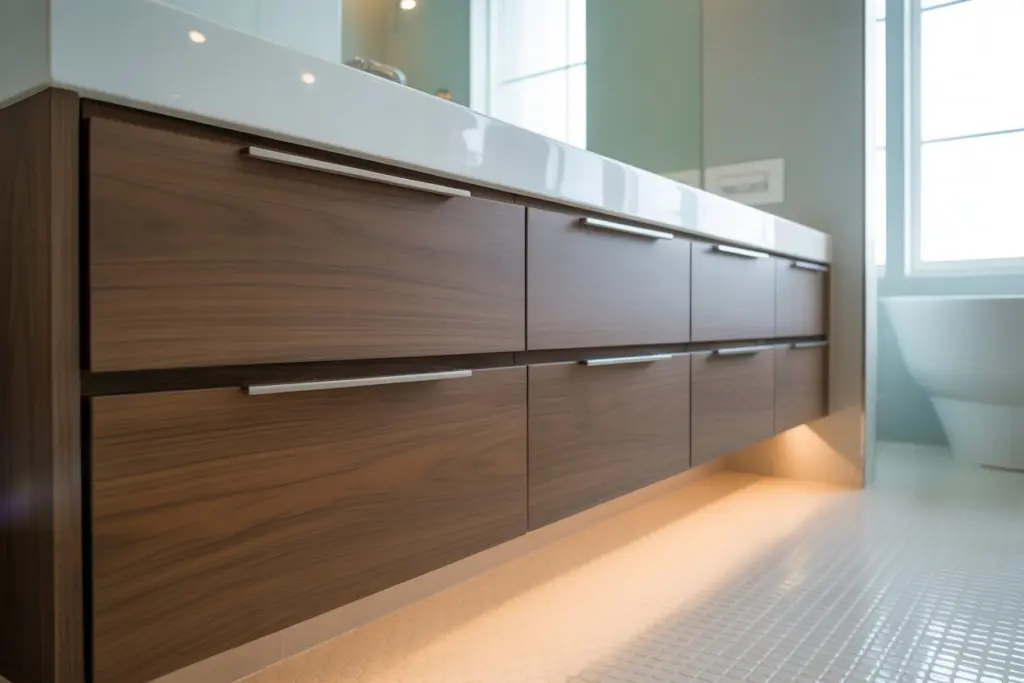 Counterless bathroom vanity