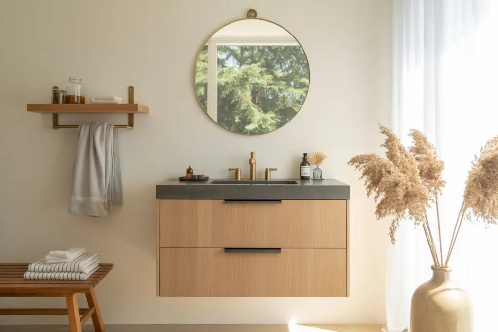 Narrow bathroom vanity 