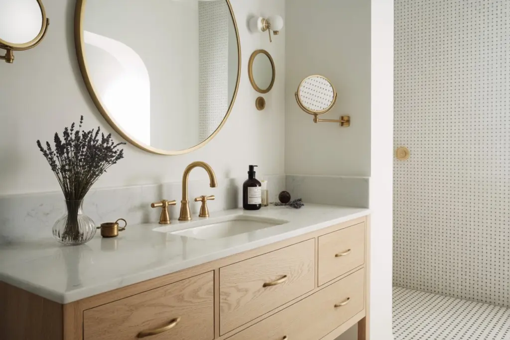 The size of the vanity in bathroom design