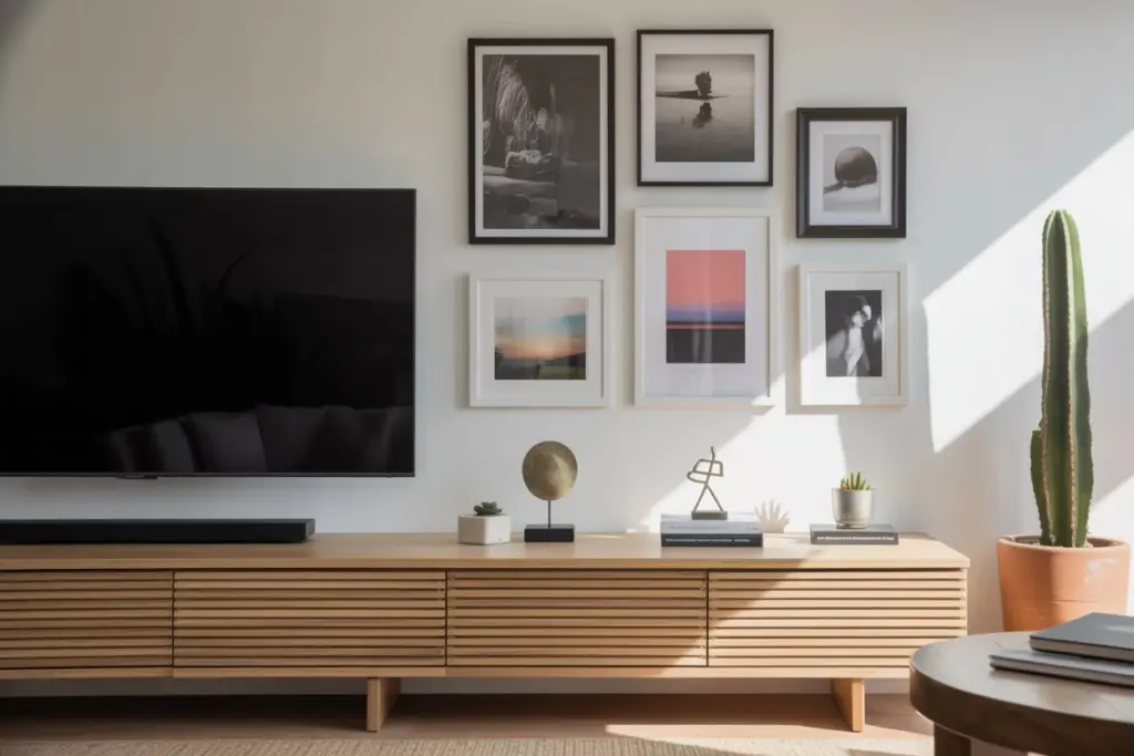 Create a captivating arrangement in the form of a wall of frames