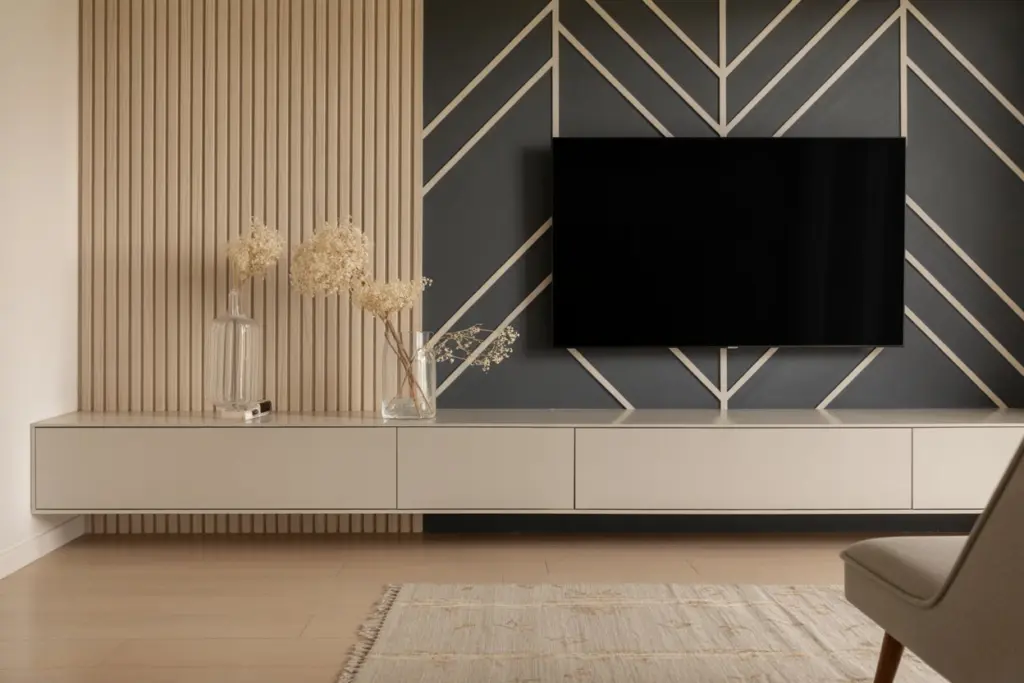 Opt for a wall cladding for a modern and elegant touch