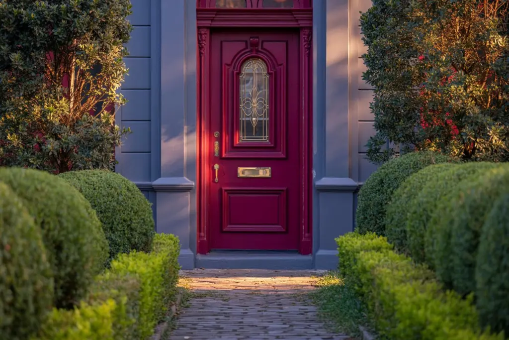 classic elegance door with bold reds