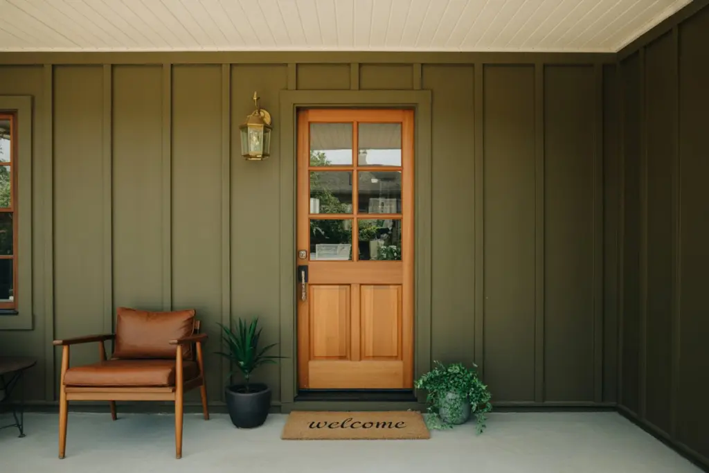 earthy tones front porch