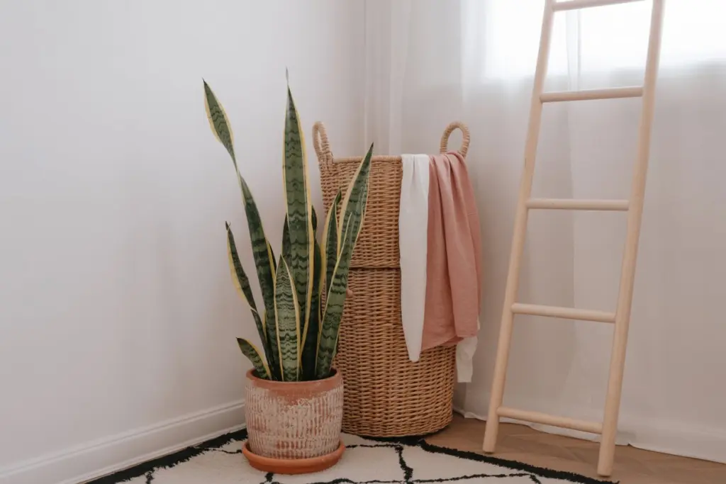Large laundry basket or storage basket - handcrafted in natural fibers in bohemian style