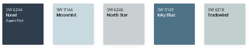 Sherwin-Williams paint colors most popular Blues