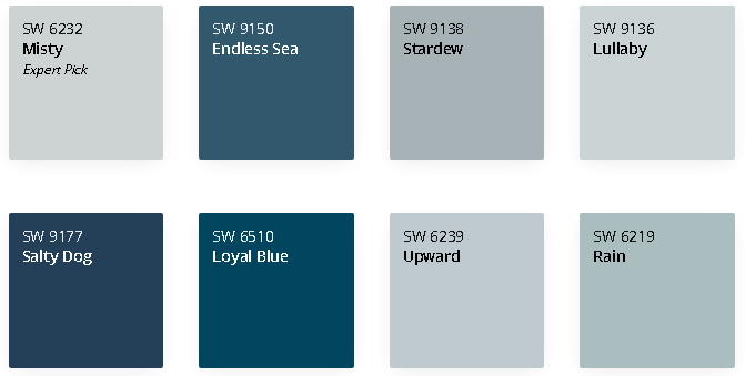 8 popular blue paint shades 