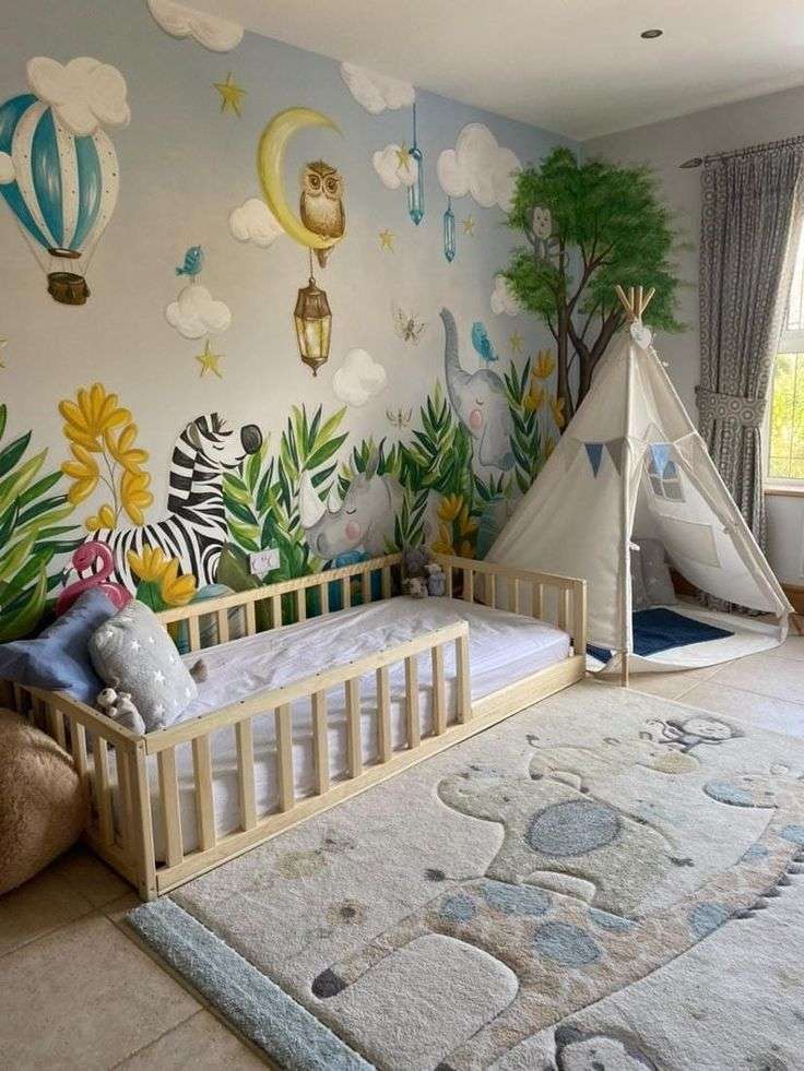 Jungle themed kid's room
