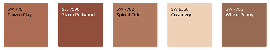Sherwin-Williams paint colors most popular oranges