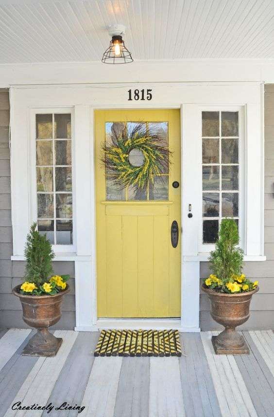 yellow front door
