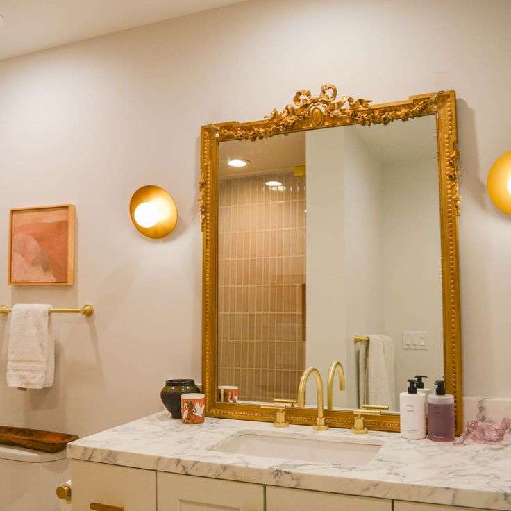 Victorian style bathroom xxl mirror