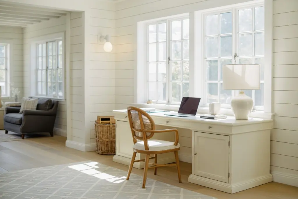 Hamptons interiors home office design