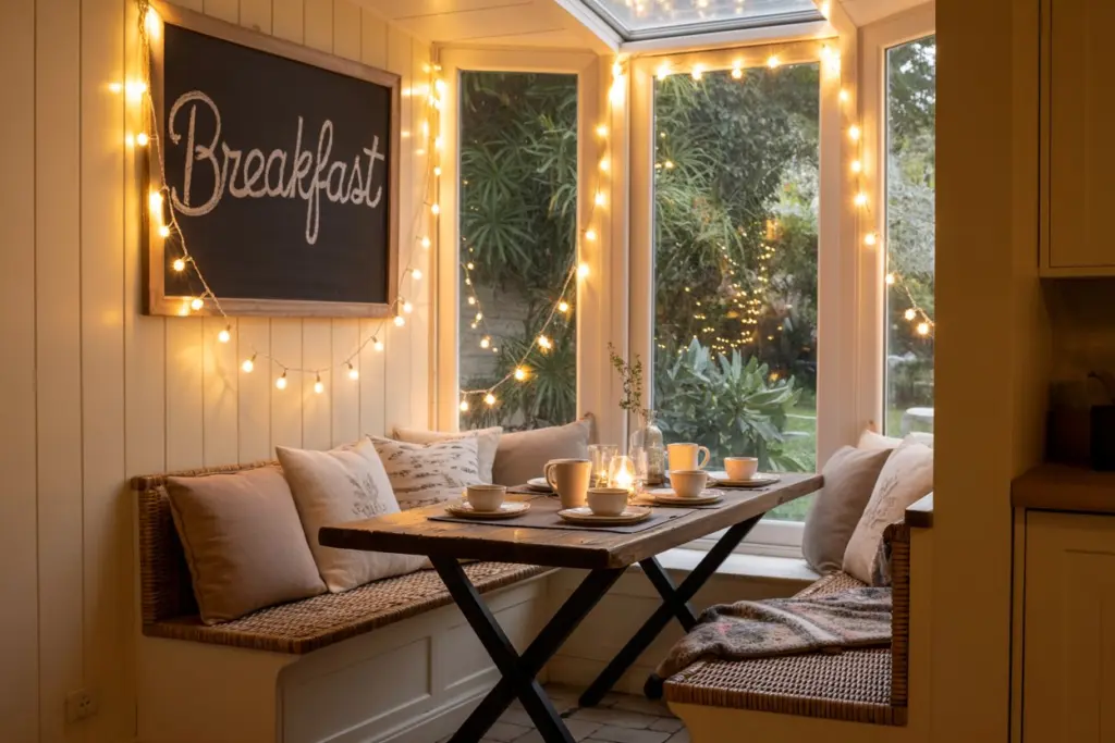 How to create a comfortable breakfast area 3 Choose comfortable lighting for your breakfast area