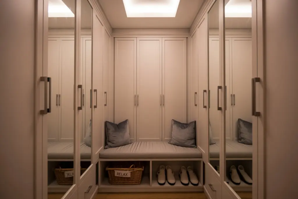 10 professional tips for hallway design and decoration 4 Hallway custom-made dressing room
