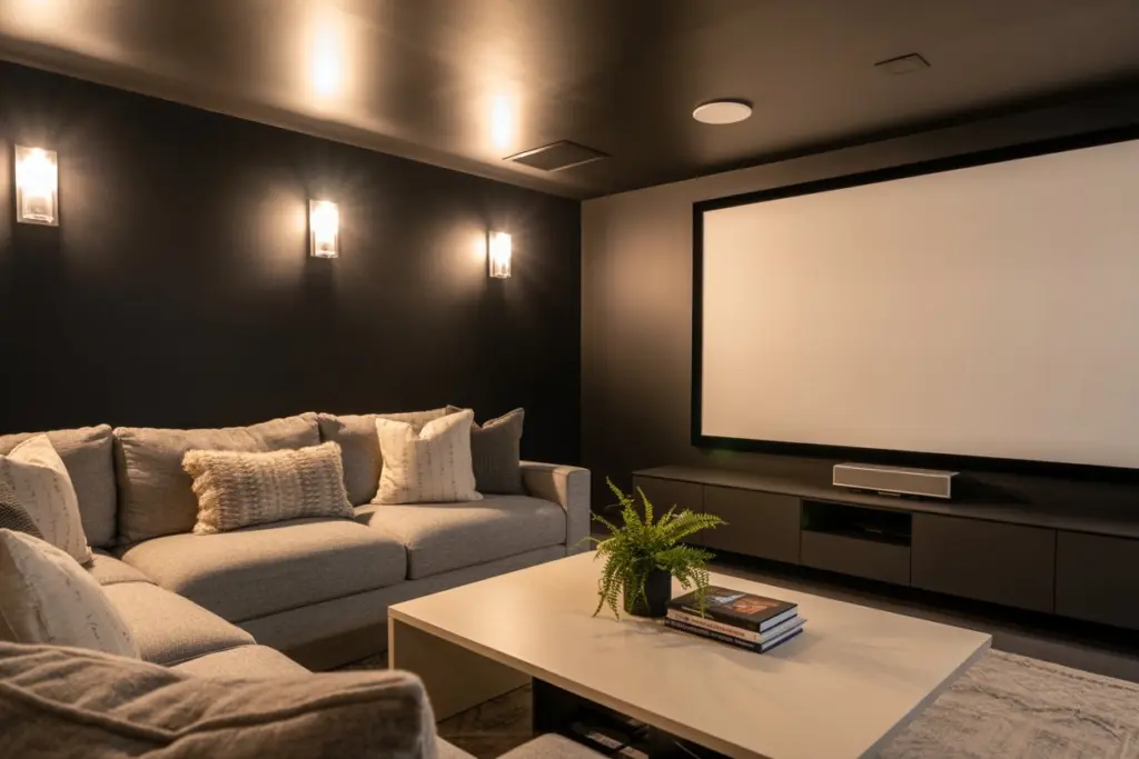 How to create a chic and functional Basement? 13 Converting a basement into a cinema