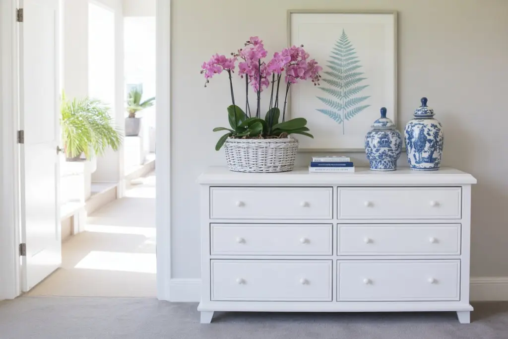 A few small decorative objects will be enough to liven up the atmosphere