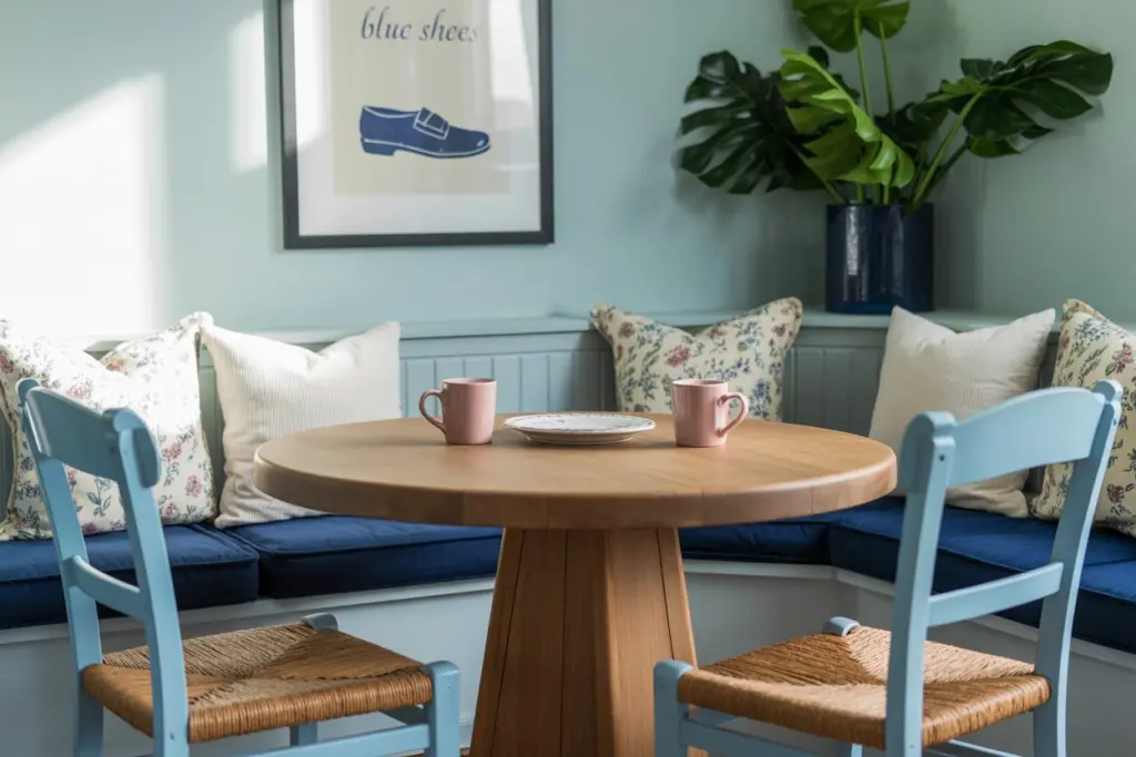How to create a comfortable breakfast area 7 Breakfast area: Choose a warm color palette