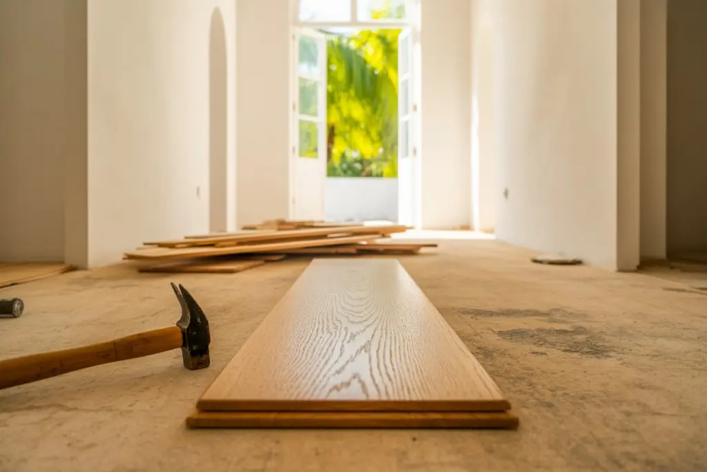 In which way you should lay the wood flooring 4 Lay the wood flooring width ways