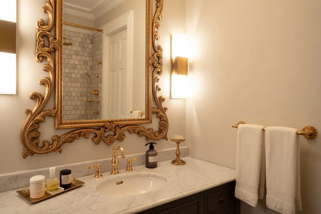 Victorian style bathroom xxl mirror