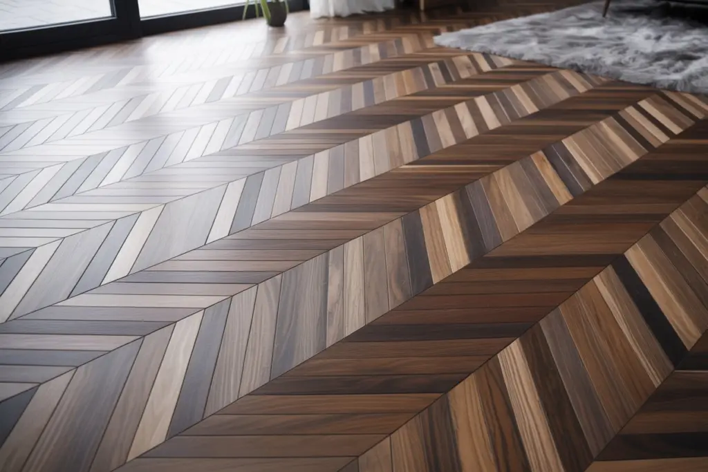 In which way you should lay the wood flooring 6 Lay the wood flooring in patterns