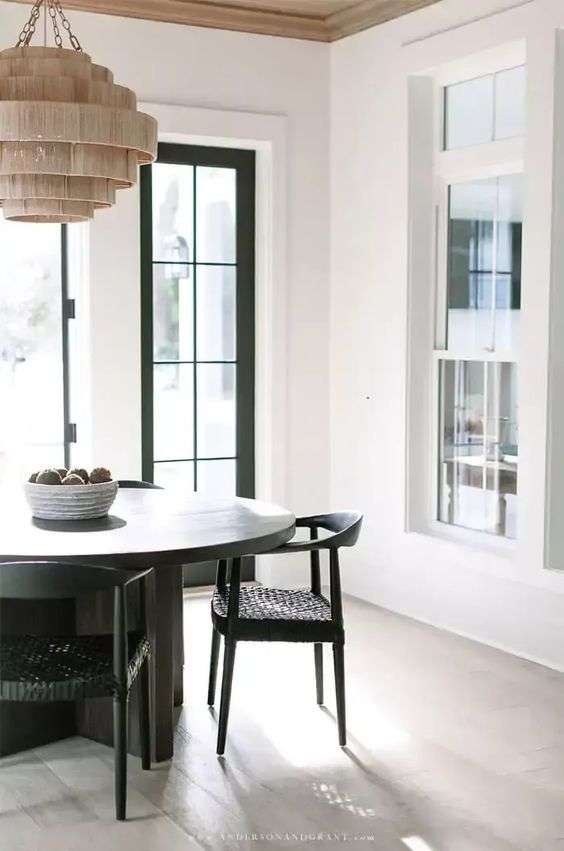Choose comfortable lighting for your breakfast area