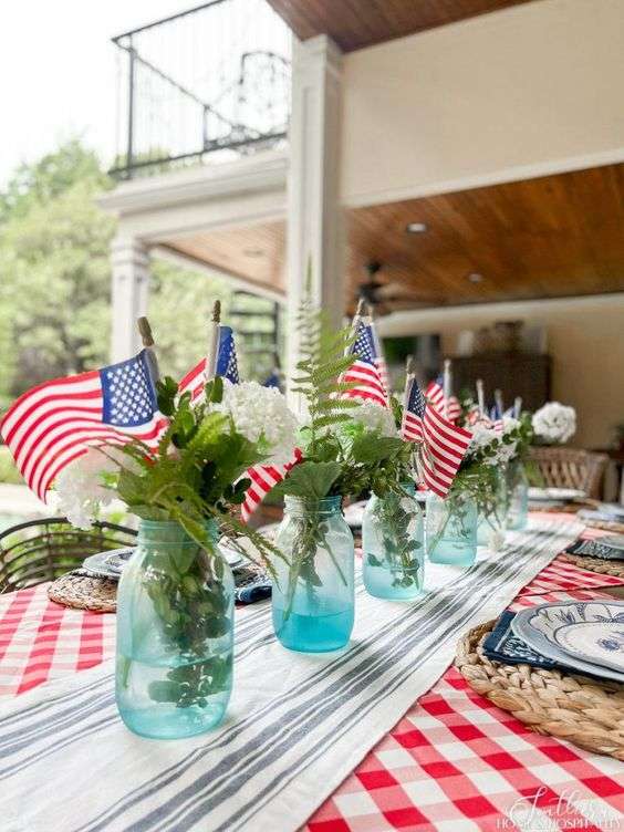 4th of July decoration: Table Centerpieces: