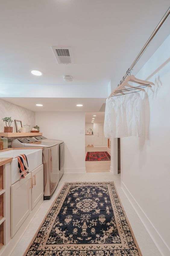 Converting a basement into a laundry room