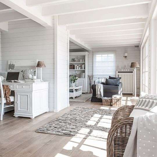 Hamptons interiors home office design
