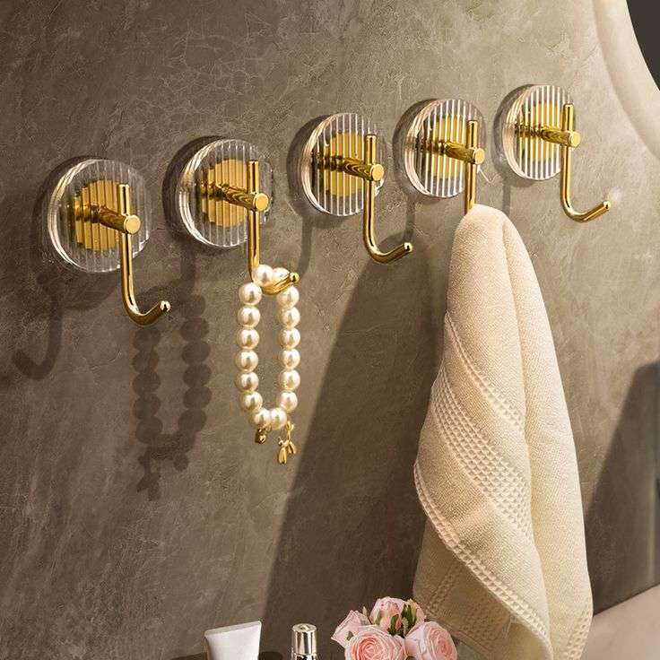 Gold Adhesive Hooks
