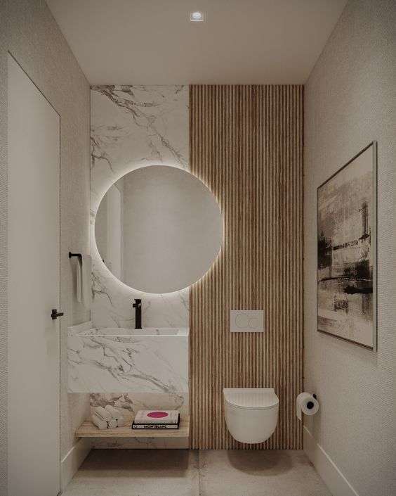Minimalist powder room