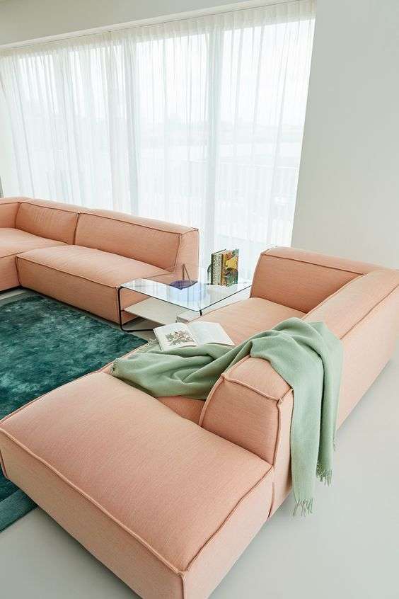Modular furniture in living room decoration 
