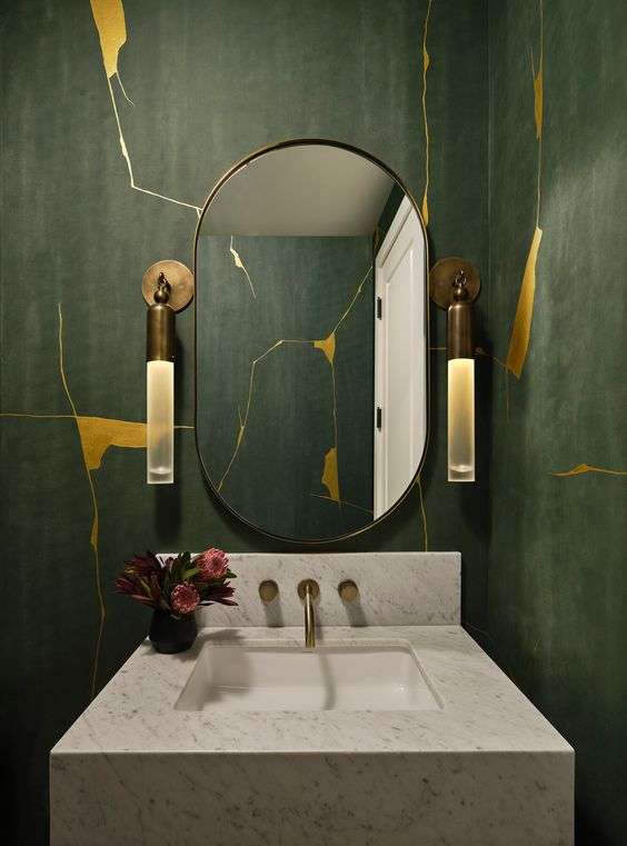 Modern style powder room