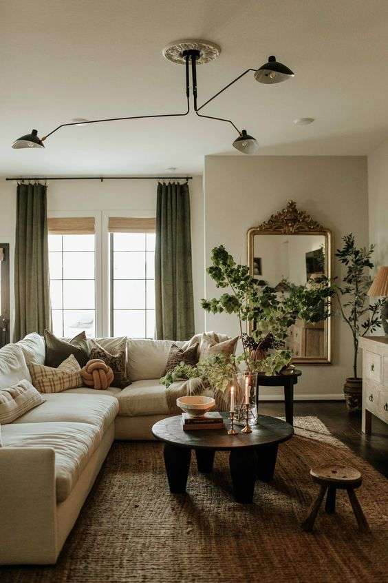 Colors and texture in living room