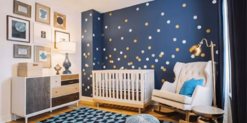 navy blue baby boy nursery