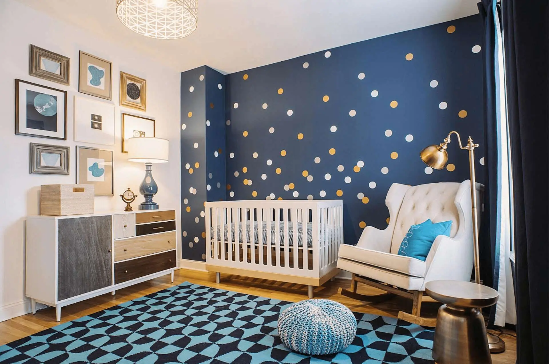navy blue baby boy nursery