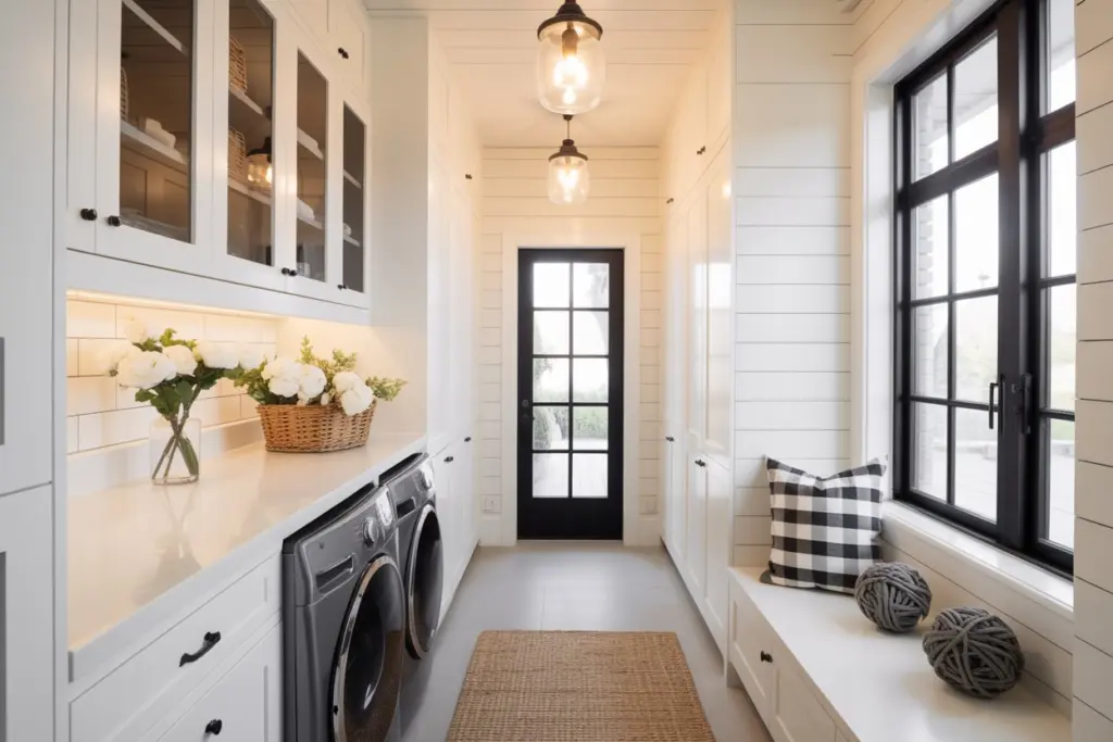 Laundry Room Decoration: How to Combining Functionality and Style 7 Laundry Room down the hallway