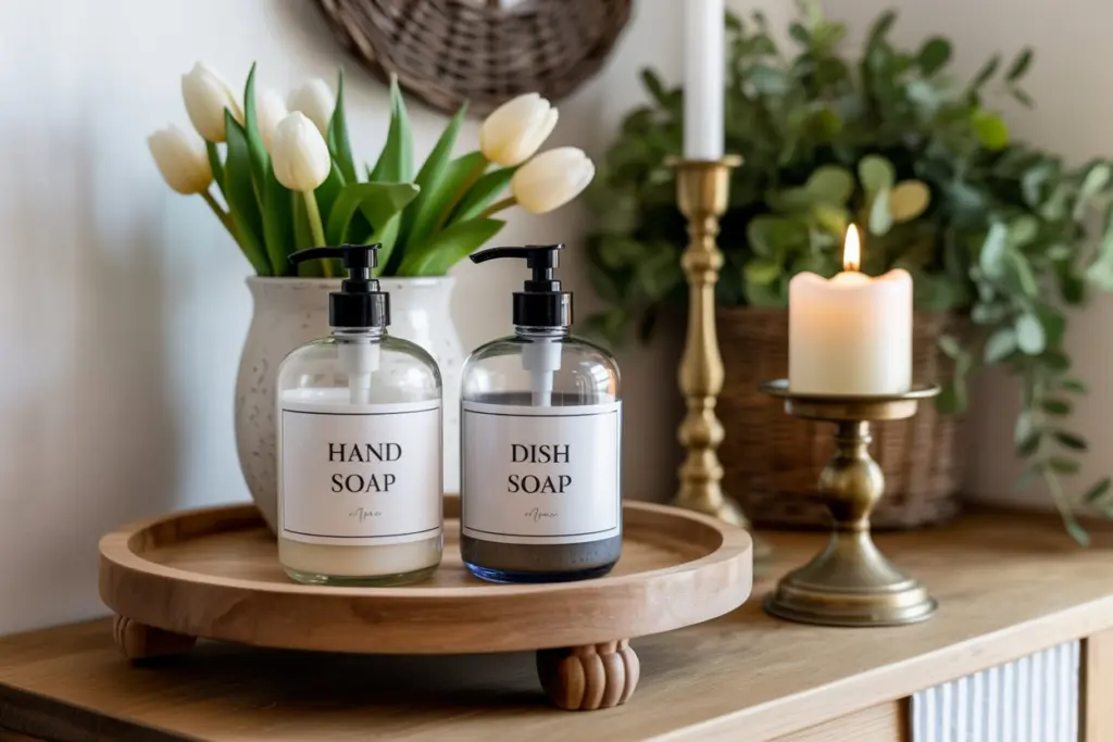 Kitchen Countertop Decoration: How to Elevate Your Kitchen carefully and creatively 12 Give an eclectic look with soap dispensers