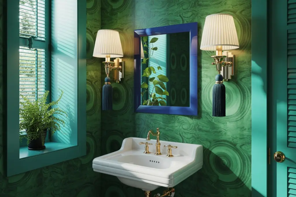 How to Embracing Eclectic Opulence to Maximalist Bathroom Decoration 6 Stylish tiles in a maximalist bathroom