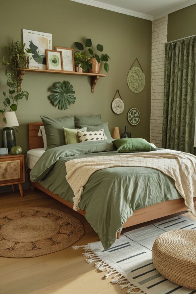 So warm, preety bohemain room!💚✨