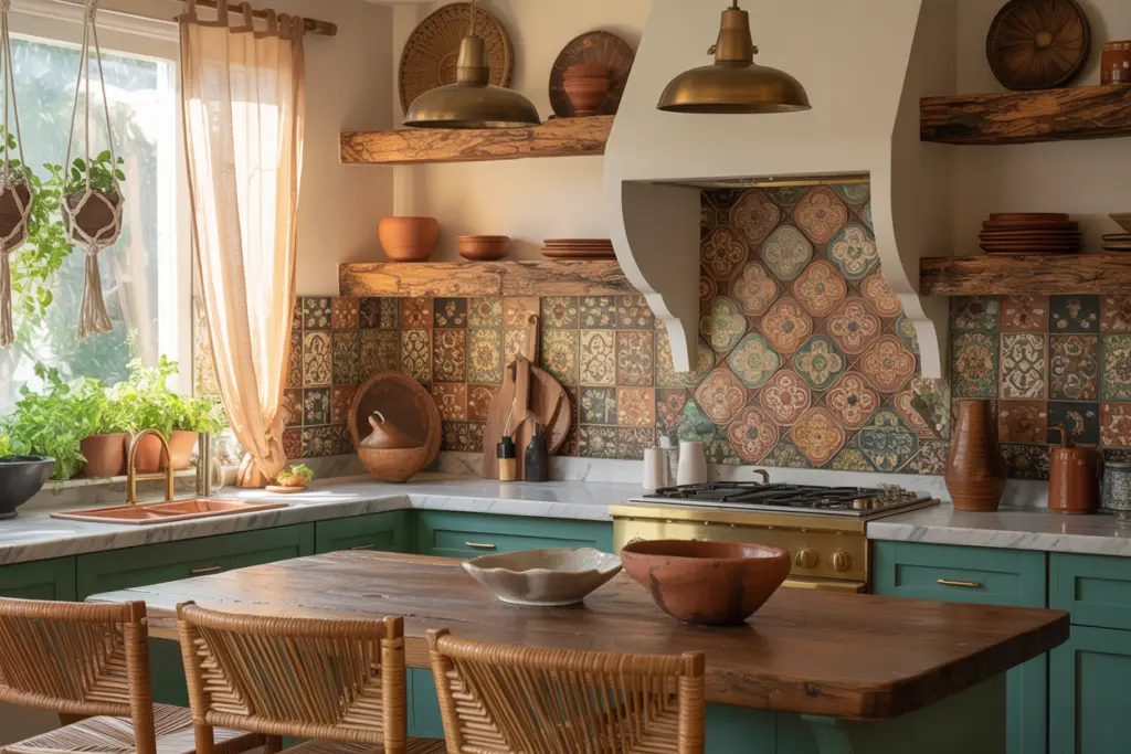 Find out How to create a Bohemian Kitchen 11 bohemian kitchen with Various Textures