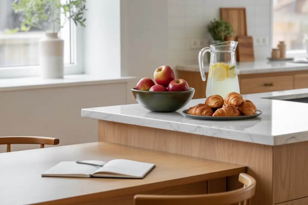 Home Office: how to design a workspace in every room 29 A snack area
