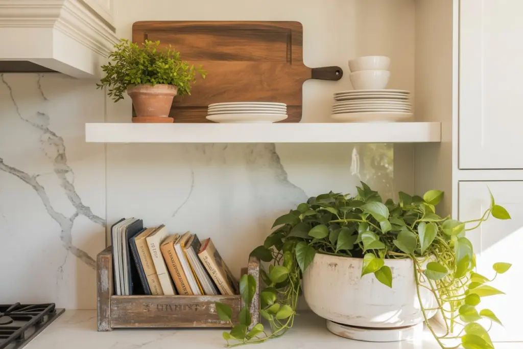 Kitchen Countertop Decoration: How to Elevate Your Kitchen carefully and creatively 9 Give a retro look with recipe books