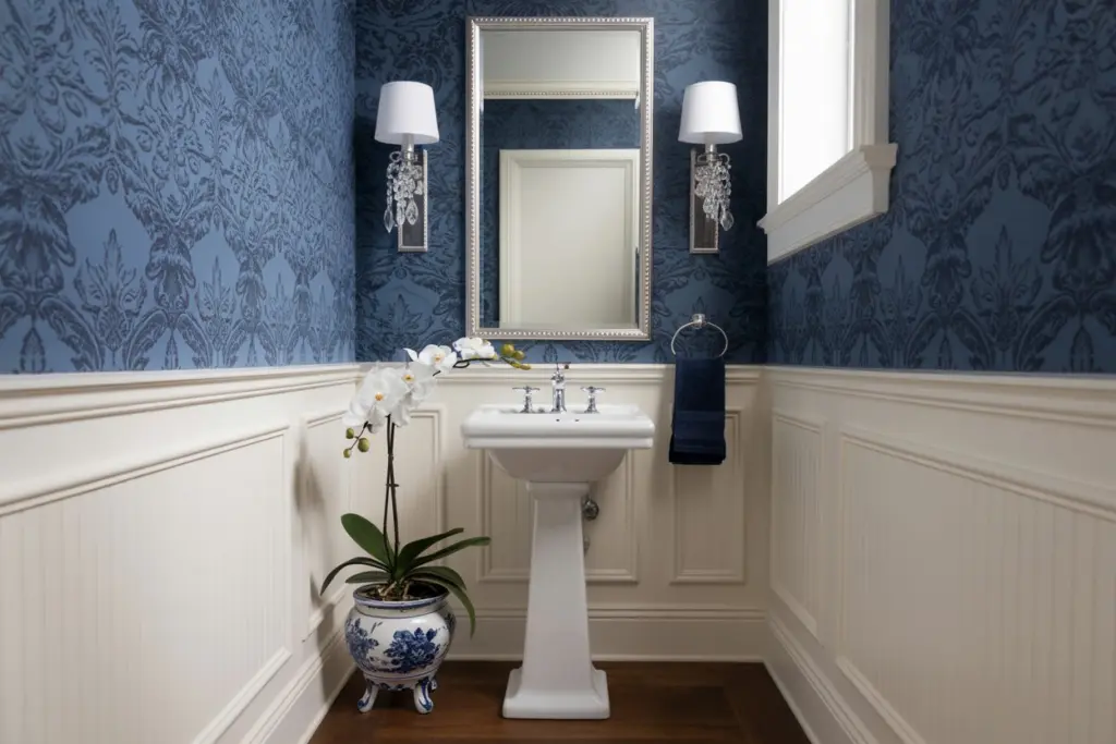 Find how to create an elegant powder room 7 Classic powder room