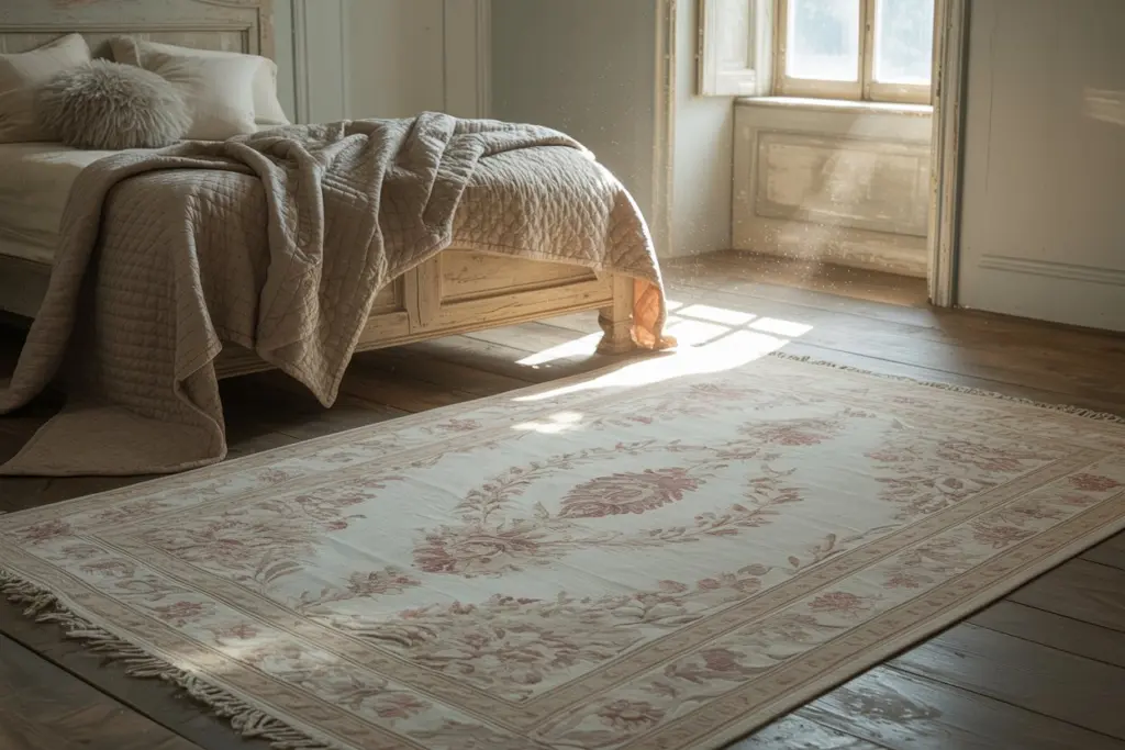 Rugs in the Farmhouse style bedroom